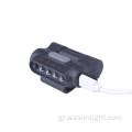 Επαναφορτιζόμενη λυχνία LED 3 * Clip On Hat Cap Head